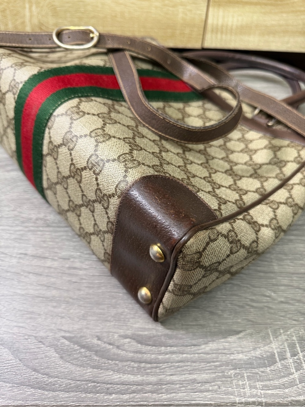 Gucci Vintage Sherry Line Business Tote with Strap - Picture 8 of 15